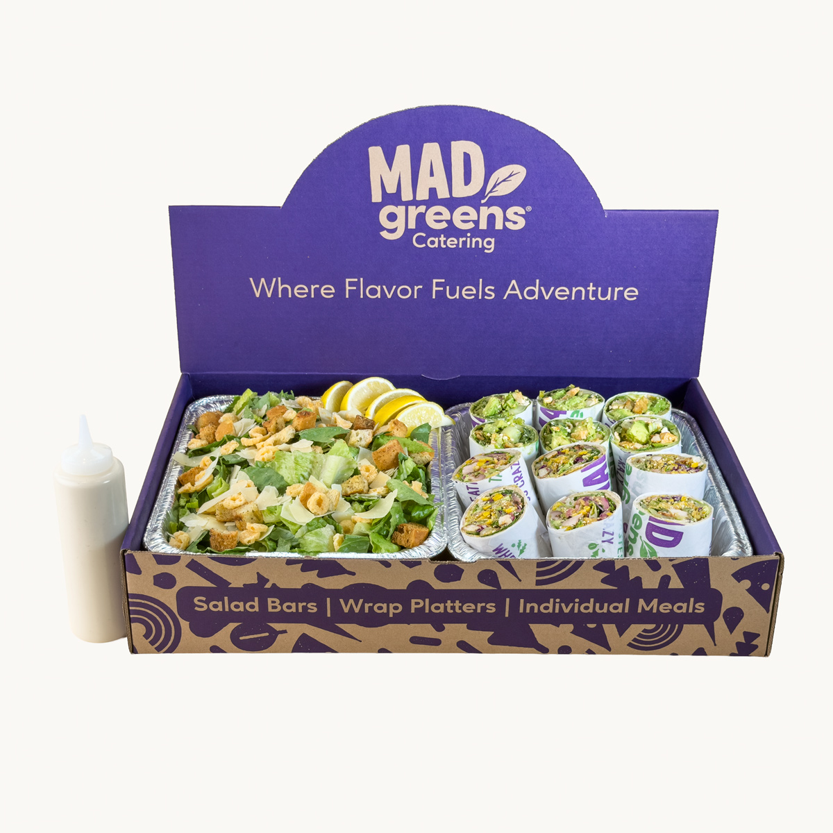 1 Salad & 12 Half Wraps