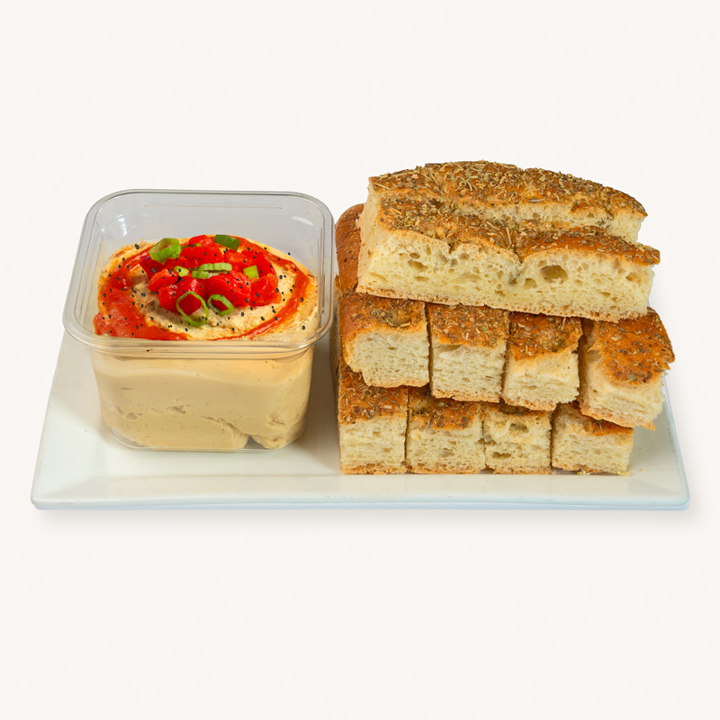 Loaded Sriracha Hummus (v,veg,df,gf)